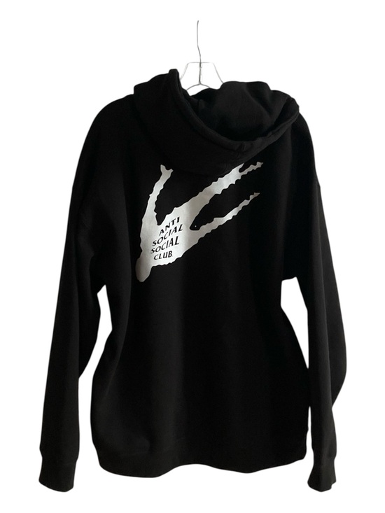 Third eye blind Sweaters - Anti Social Social Club Black Hoodie with Silver Claw Graphic - Women's Sweater